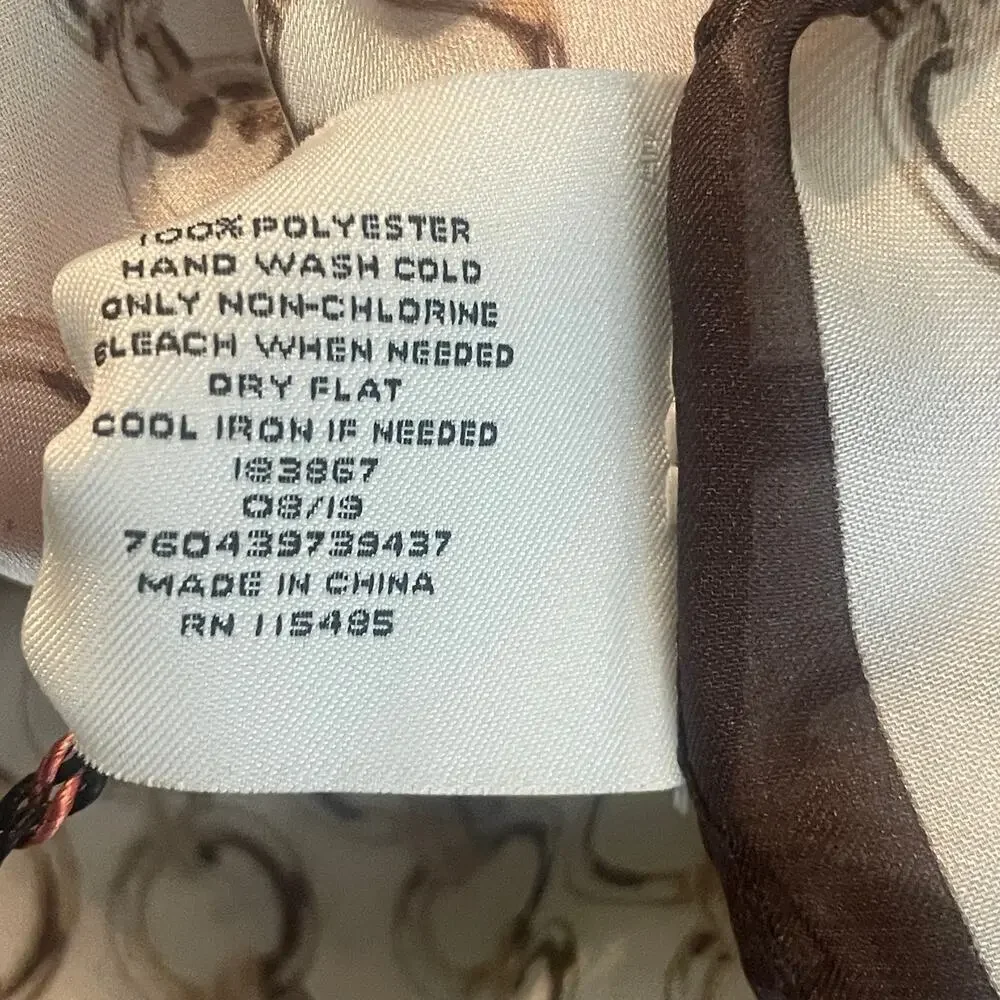 NWT! Dana Buchman Neutral Scarf Chain Motif